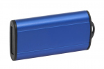 Wysuwany plastikowo-metalowy pendrive SLIM - niebieski